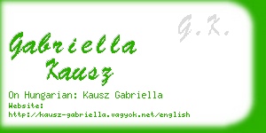 gabriella kausz business card